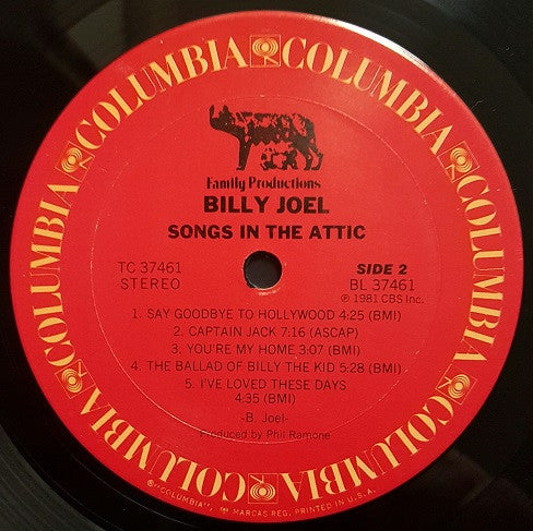 Songs In The Attic - secondary