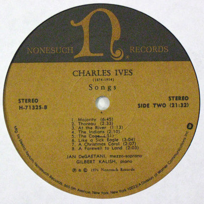Charles Ives, Jan DeGaetani, Gilbert Kalish - Songs