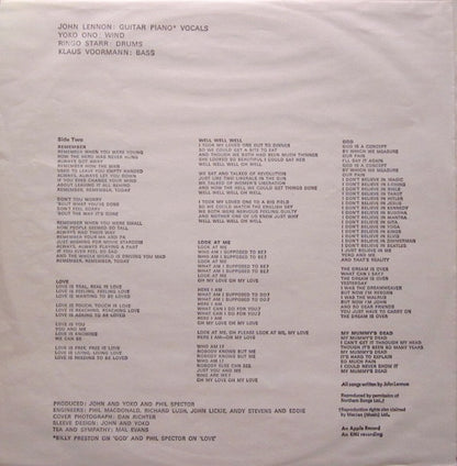John Lennon, The Plastic Ono Band - John Lennon / Plastic Ono Band