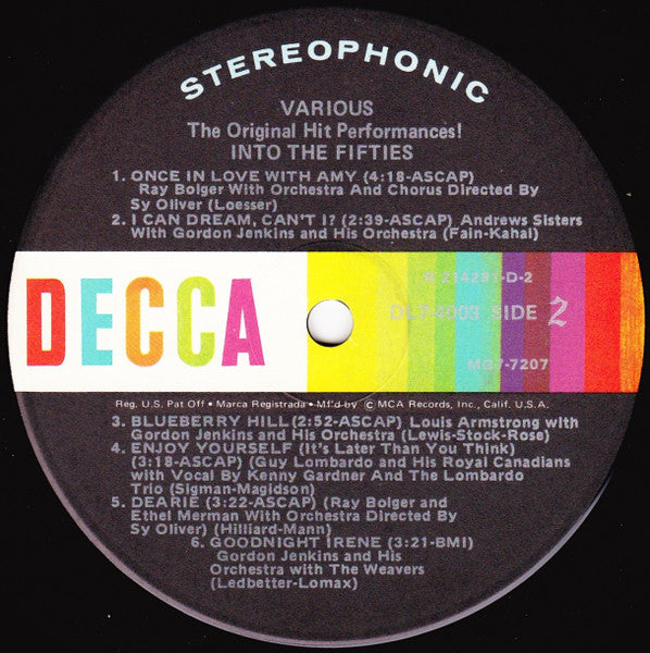 The Unforgettable Hits Of The '40's And '50's - secondary