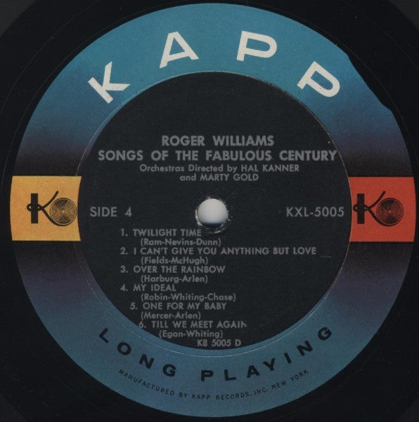 Roger Williams (2) - Songs Of The Fabulous Century