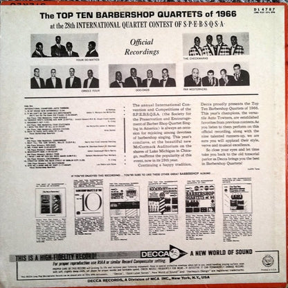 Various - The Top Ten Barbershop Quartets Of 1966