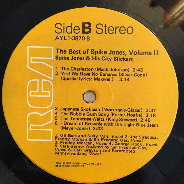 The Best Of Spike Jones Vol. 2 - secondary