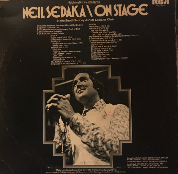 Neil Sedaka - Sedaka Live In Australia