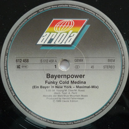 12" Single: Bayernpower - Funky Cold Medina (Ein Bayer In New York)