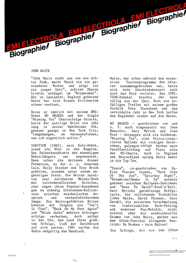 John Waite - Mask Of Smiles