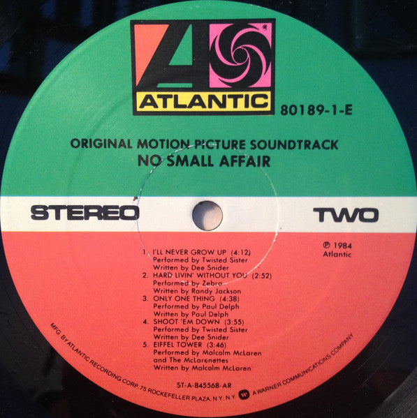 No Small Affair (Original Motion Picture Soundtrack) - secondary