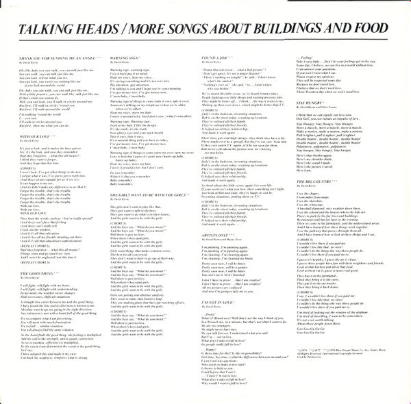 More Songs About Buildings And Food - secondary