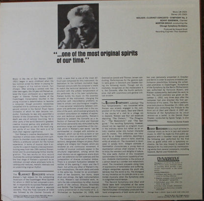 Carl Nielsen, Benny Goodman, Morton Gould, Chicago Symphony Orchestra - Clarinet Concerto / Symphony No. 2 ("The Four Temperaments")