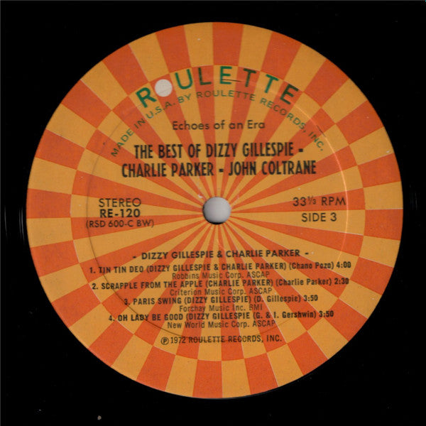 The Best Of Dizzy Gillespie - Charlie Parker - John Coltrane - secondary