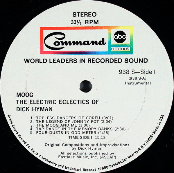 Moog - The Electric Eclectics Of Dick Hyman - secondary