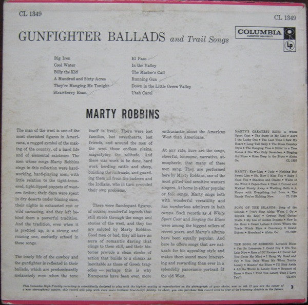 Marty Robbins - Gunfighter Ballads And Trail Songs