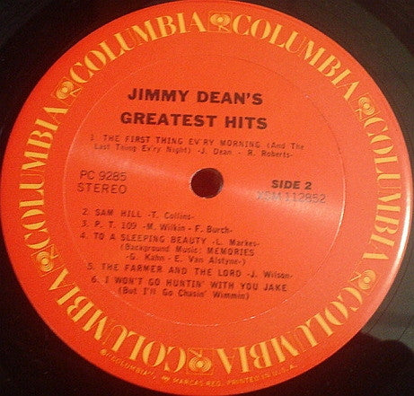 Jimmy Dean's Greatest Hits - secondary