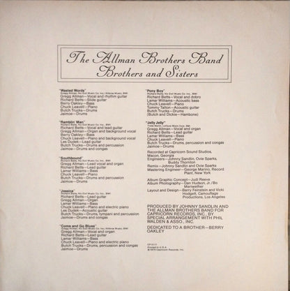 The Allman Brothers Band - Brothers And Sisters