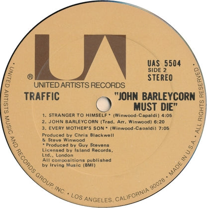 John Barleycorn Must Die - secondary