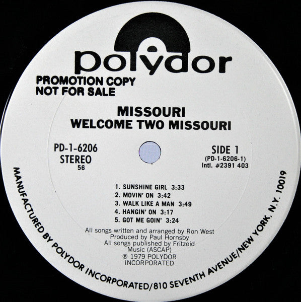 Welcome Two Missouri - secondary