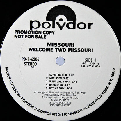 Welcome Two Missouri - secondary