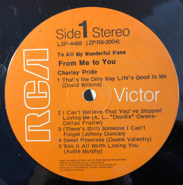 Charley Pride - From Me To You