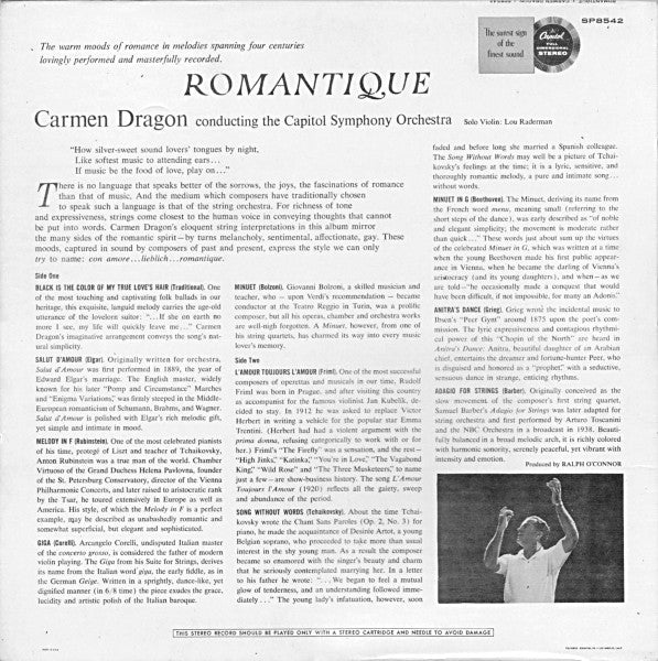 Carmen Dragon, Capitol Symphony Orchestra - Romantique