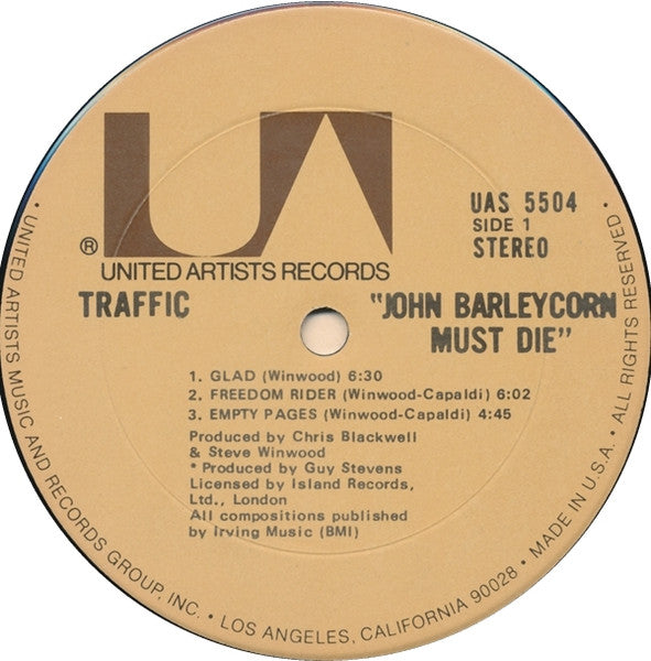 John Barleycorn Must Die - secondary