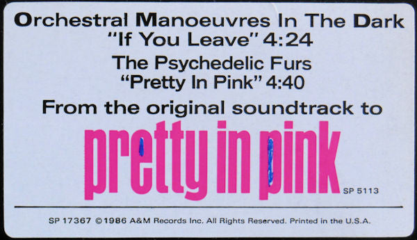 If You Leave / Pretty In Pink - secondary
