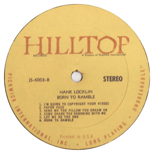 Hank Locklin - Born To Ramble