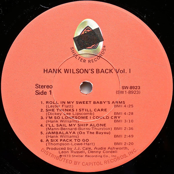 Hank Wilson's Back Vol. I - secondary