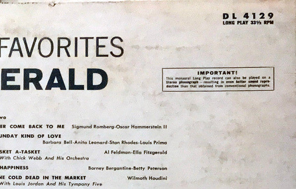 Ella Fitzgerald - Ella's Golden Favorites