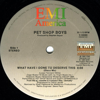 Pet Shop Boys, Dusty Springfield, Pet Shop Boys - What Have I Done To Deserve This? / Rent