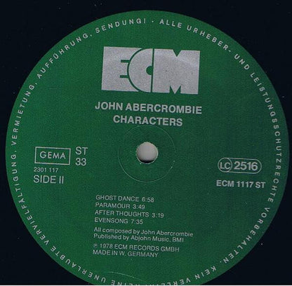 John Abercrombie - Characters