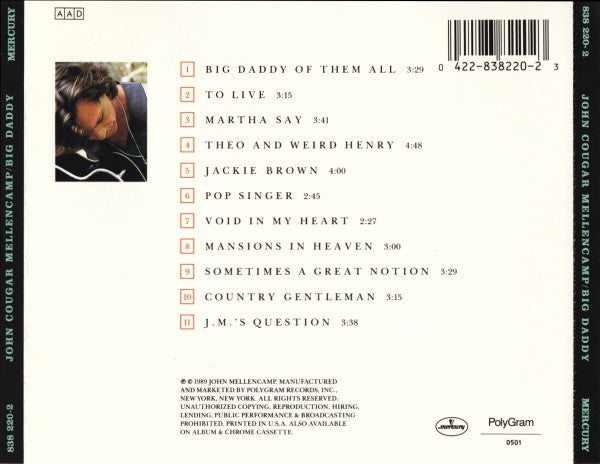John Cougar Mellencamp - Big Daddy