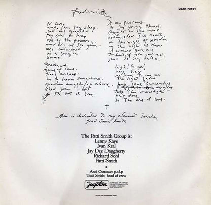 Patti Smith Group - Wave