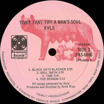 Times That Try A Man's Soul - secondary