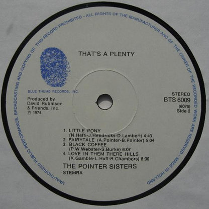 Pointer Sisters - That's A Plenty