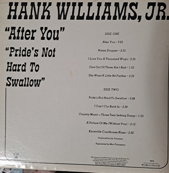 After You / Pride's Not Hard To Swallow - secondary
