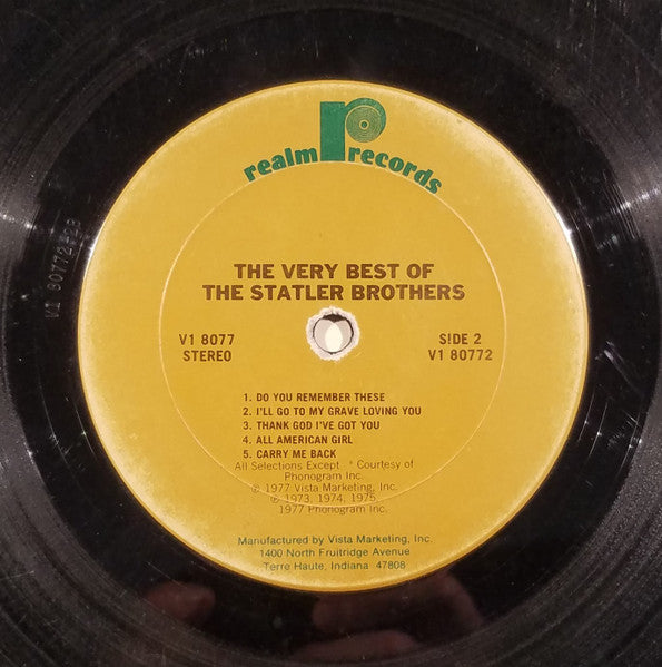 The Very Best Of The Statler Brothers - secondary