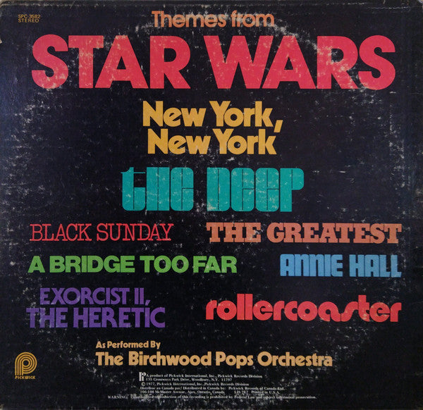 Themes From Star Wars, New York, New York, The Deep & Other Great Movie Hits - secondary