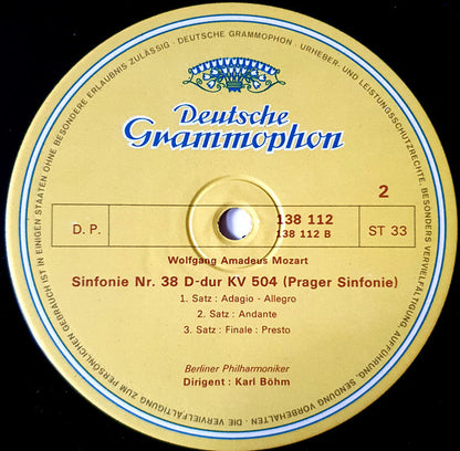 Wolfgang Amadeus Mozart, Karl Böhm, Berliner Philharmoniker - Symphonies "Haffner" Et "Prague" - Symphonie N° 32 En Sol Majeur, K. 318