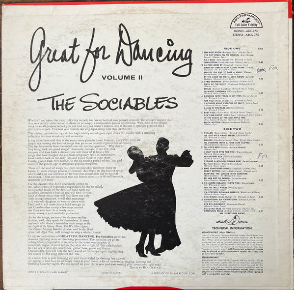 The Sociables - Great For Dancing, Volume 2