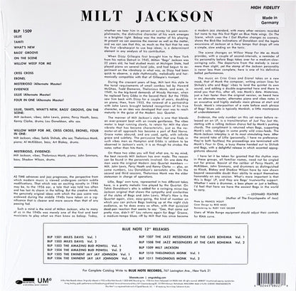 Milt Jackson With John Lewis, Percy Heath, Kenny Clarke, Lou Donaldson And The Thelonious Monk Quintet - secondary
