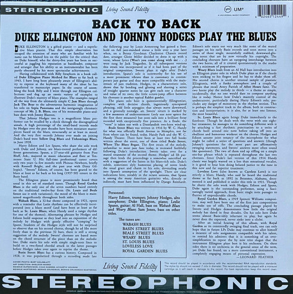 Back To Back (Duke Ellington And Johnny Hodges Play The Blues) - secondary