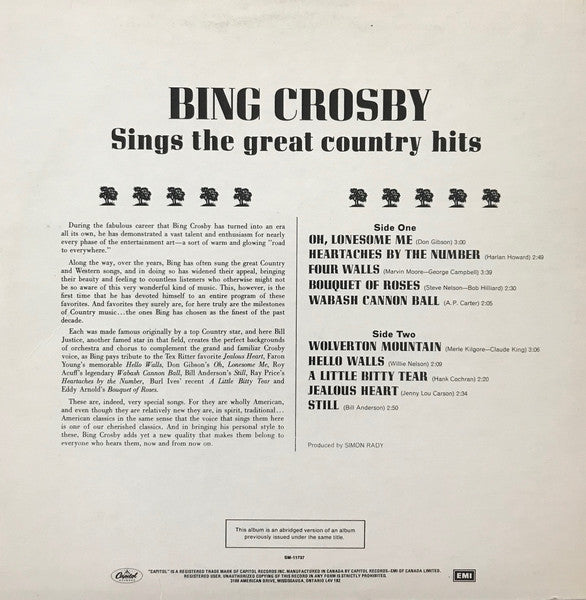 Sings The Great Country Hits - secondary