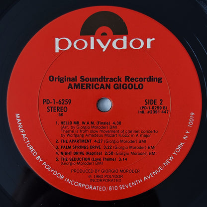 American Gigolo (Original Soundtrack Recording) - secondary