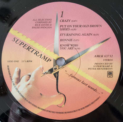Supertramp - "...Famous Last Words..."