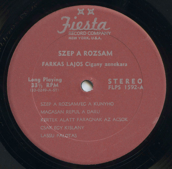 Farkas Lajos Cigány Zenekara - Szep A Rozsam