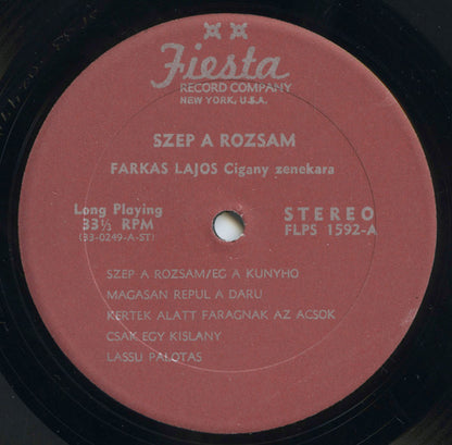 Farkas Lajos Cigány Zenekara - Szep A Rozsam