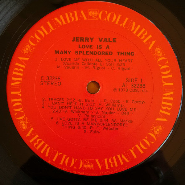 Jerry Vale - Love Is A Many-Splendored Thing