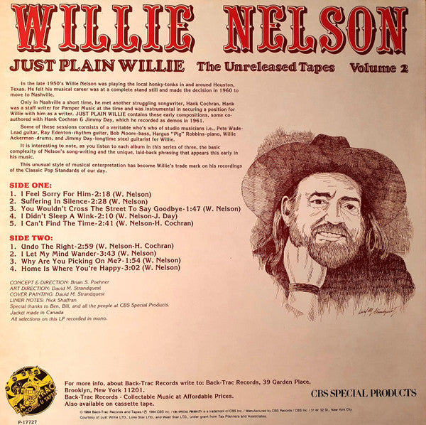 Willie Nelson - Just Plain Willie - The Unreleased Tapes Volume 2