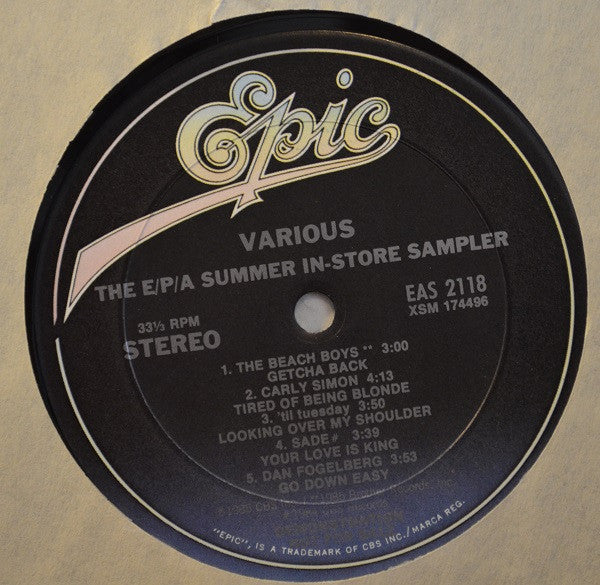 The Long Hit Summer (On Epic, Portrait And The CBS Associated Labels) - secondary