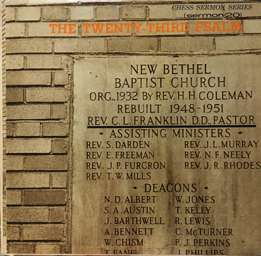 Reverend C.L. Franklin - The Twenty Third Psalm